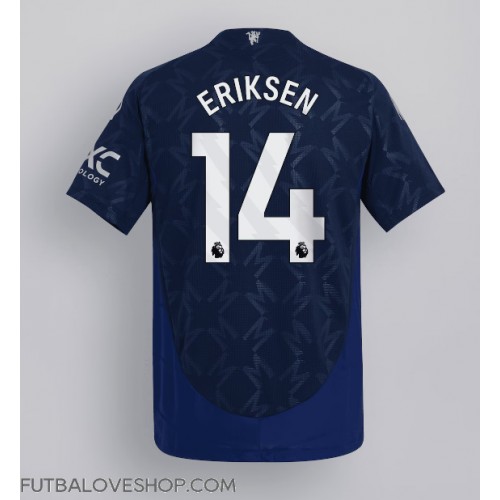 Dres Manchester United Christian Eriksen #14 Preč 2024-25 Krátky Rukáv